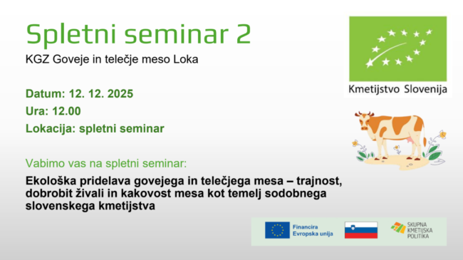 Spletni seminar Goveje EKO